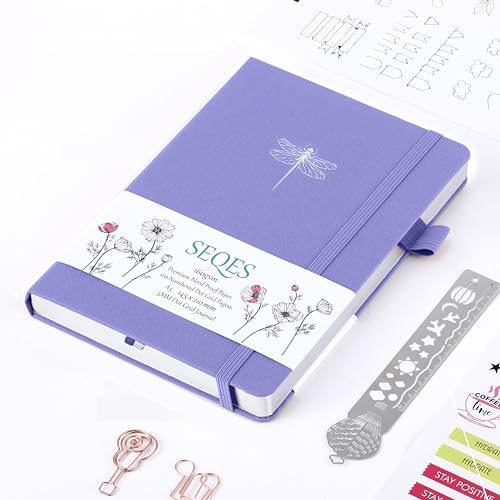 A5 Bullet Dotted Journal Notebook | 160gsm Thick Bleedproof Paper, Lay Flat Binding, 160 Numbered Pages | Hard Cover Dot Grid Notebook/Bullet Journals for Creatives & Professionals (dragonfly) - style: dragonfly