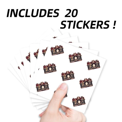 AHANDMAKER 180Pcs Vintage Camera Planner Stickers Self-Adhesive Decals Photography Stickers for Planner Calendar Scrapbook Crafting Arts Journaling Gift Bag Seal Theme Party Decor - style: photography