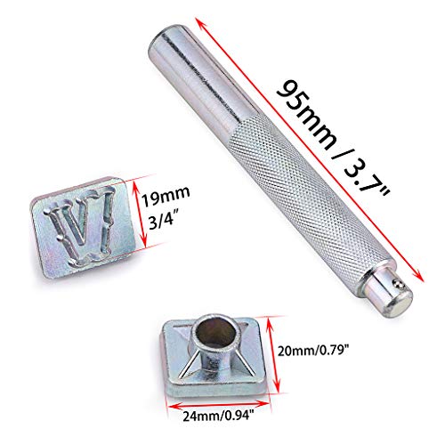 OwnMy 27PCS Leather Stamping Tools Kit, 19mm Capital Letters Stamps Set - size: 19mm - 27pcs