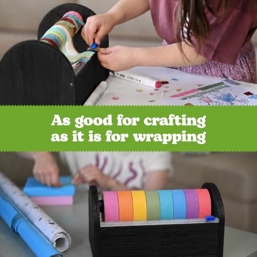 Kopa Craft Play Bamboo Kids Tape Dispenser & Washi Tape Organizer - Black - color: Black