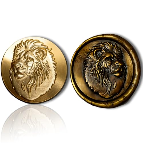Mceal Wax Seal Stamp Head, 3D Embossed Relief for DIY Crafts, Wedding Invitations, Gift Wrapping,Animal Pet & Beasts Collection-Lion - style: Lion