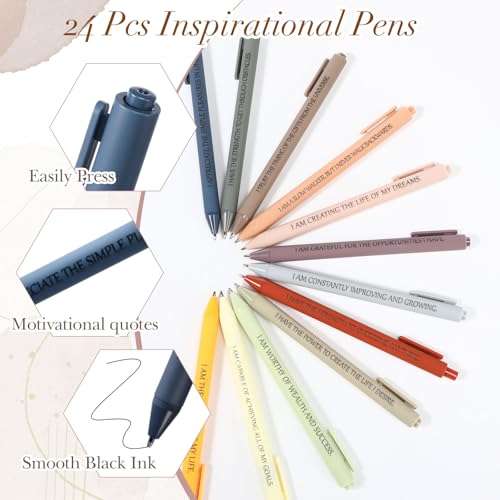 Mooliwe 48 Pcs Affirmation Notebooks Pens Bulk Gifts, Gratitude,Minimalist|Small Bags Included, Motivational Notepads for Women, Daily Affirmations Journal, Stress Relief Self-care, Employee Rewards - style: Minimalist