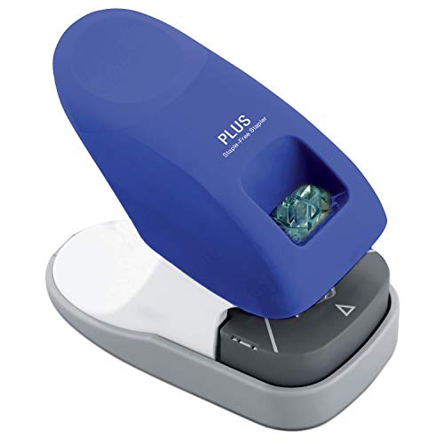 Paper Clinch Desktop Staple-Free Stapler, Blue (31260) - color: Premium Blue