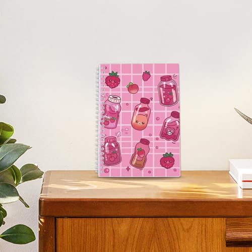 CRASPIRE Sticker Book 40 Pages Pink Strawberry Reusable Album Storage 8.26x5.82In Double-Sided Waterproof Blank Pasteable Notebook with Tools for Adults Release Paper Holder Saver Organizer - style: Drink