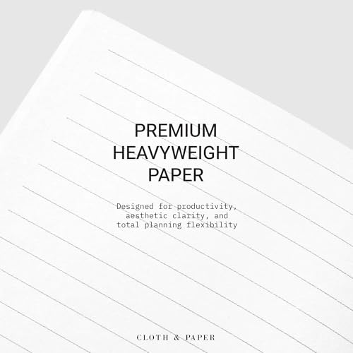 Cloth & Paper Travel Notebook | Lined Notes – Ash | Pocket Plus Lined Journal 3.2" x 6" | Writing Notebook, Journaling, Lists, Planning, Study Notes & Organized Writing – Soft Touch Cover - color: Ash