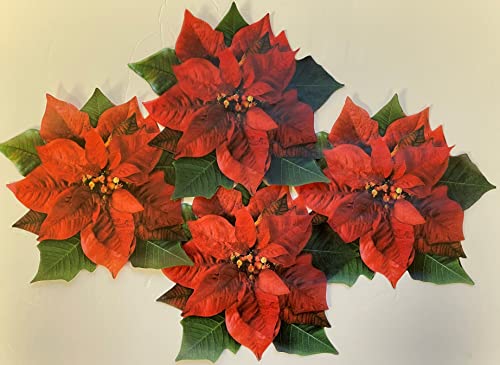 Parchment Paper Leaves for Cheese & Charcuterie Boards - Sisson Poinsettia, Pack of 20, Made in USA with French Parchment Paper. Rinse, clean, dry, reuse. - color: Poinsettia