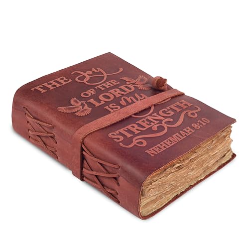 LEATHER VILLAGE Bible Journal Joy Verse, Fuchsia 7x5. - color: Fuchsia