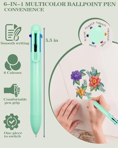 JIZHIYUAN 54X Aesthetic School Supplies with Green Pencil Case for Students - color: Green