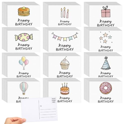 Kosiz 120 Pcs Cute Birthday Cards Bulk 4 x 6 Inch - style: Cute Birthday