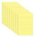 HQCME 9 Pads Lined Sticky Notes 4x6 in,Yellow Large Notepads with Lines - color: Yellow