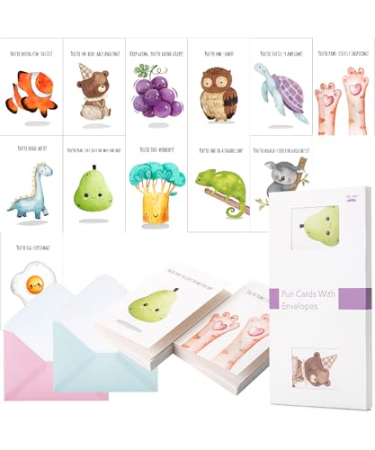Mr. Pen- Funny Notecards with Envelopes, 24 Set, Funny Cards for Kids - size: 4x6 inches