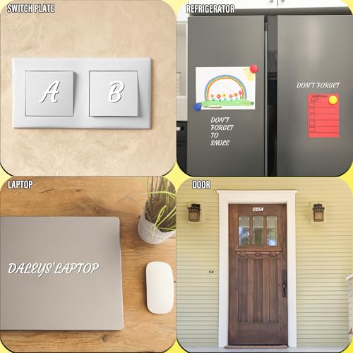 Letter Stickers,Mailbox Numbers,1.5 Inch Waterproof Vinyl Alphabet - color: White, size: 1.5 Inch