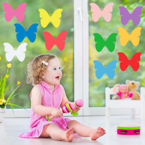 Tellingyou 200 Pcs Butterfly Cutouts 6'' Large Colorful Butterfly Cutouts