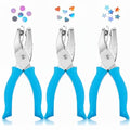 Zonon 3 Pcs Round Heart Star Blue Hole Punchers - color: Blue, style: Round Heart Star