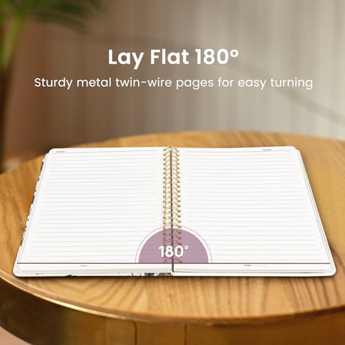 Taja Aesthetic Journal for Women, A5 Hardcover Spiral Notebook, College Ruled Lined Journal for Writing & Note Taking, 140 Pages, Vineyard Birds - color: C-Vineyard Birds