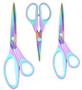 Craft Scissors 3 Pack, Purple Green, 5, 8, 10 inch - color: Light Purple