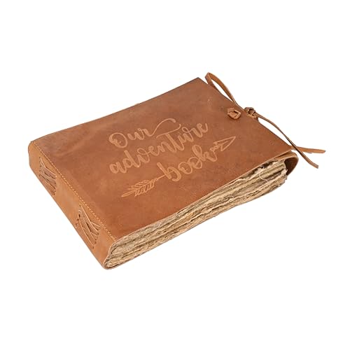 RusticVintage Leather Drawing Journal Daily Travel Leather Diary, Antique Handmade Vintage Bound Rustic Writing Notebook Quality Unlined Blank Antique Paper Art Sketchbook 7x10 Inches (Camel Brown)