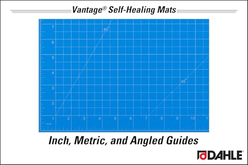 Dahle Vantage 10692 Premium Self-Healing Cutting Mat, 18"x24", 1/2" Grid, 5 Layers for Max Healing, Perfect for Crafts & Sewing, Blue - color: Blue, size: 24"L x 18"W