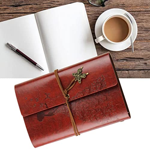 Jwthee Leather Journal for Women Men, Refillable Travelers Notebook, Blank Journals for Writing Drawing, Vintage Sketchbook, Travel Diary, PU Leather Journal Notebook