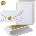50 Pack Stationery Set with Envelopes, White, 8.5x11 Inches - color: White, size: 8.5x11 Inches