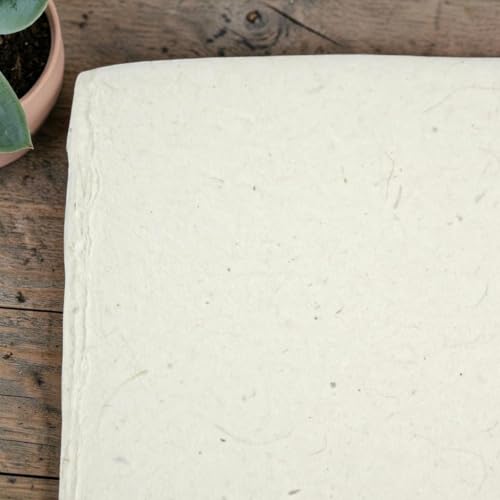 Kathmandu Valley Co. Handmade Lokta Card Stock A5, Deckle Edge, 100 Sheets
