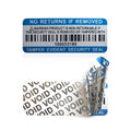Tamper Evident Proof Barcode Stickers with Individual Serial Number Security Warranty Void Sticker,Sealing Label for Package(120pcs 2x0.8in Blue Matte Silver) - style: 120pcs Blue silver