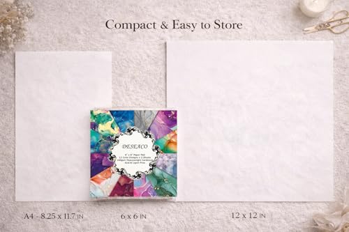 Matte Gold Marble Scrapbook Paper Pad 6x6 – 24 Sheets, Vintage Single-Sided Watercolor Cardstock – No Shine – DIY Backgrounds for Journaling, Cardmaking, Crafts & Scrapbooking - color: 6x6 Glittered Marble