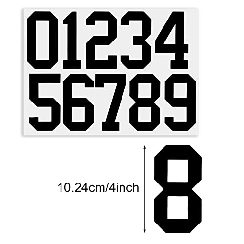 TaoBary 8 Sheets Mailbox Number Stickers, Waterproof Vinyl, Black, 4 Inch - color: Black, size: 4 Inch