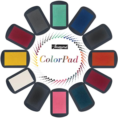 Jacquard ColorPad Archival Pigment Ink Stamp Pads- Metallic Gold - Acid Free - Non-Toxic - Excellent for Blending, Embossing and Stamping - color: Metallic Gold