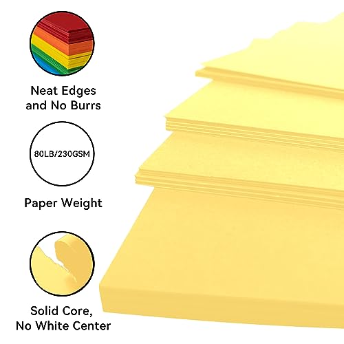 15Sheets Yellow Cardstock Paper, 12x12 Card stock for Cricut, Thick Construction Paper for Card Making, Scrapbooking, Craft 90 lb / 250 gsm (Yellow) - color: Yellow