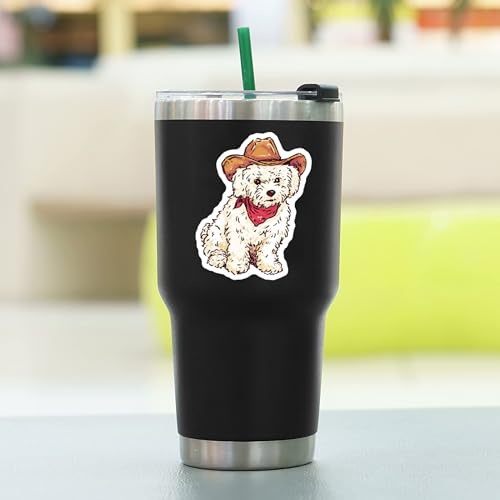100 PCS Bichon Frise Stickers Pack – Waterproof Dog Decals for Water Bottles, Laptops, Phones, Notebook, Cars – Cool Vibrant Graphics for Bichon Frise Enthusiast - color: Bichon Frise
