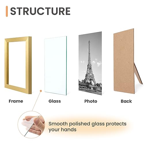 upsimples Certificate Frame, 8.5 by 11 Glass Diploma Frames, 10 Pack, Gold - color: Gold, size: 8.5x11 (Pack of 2)