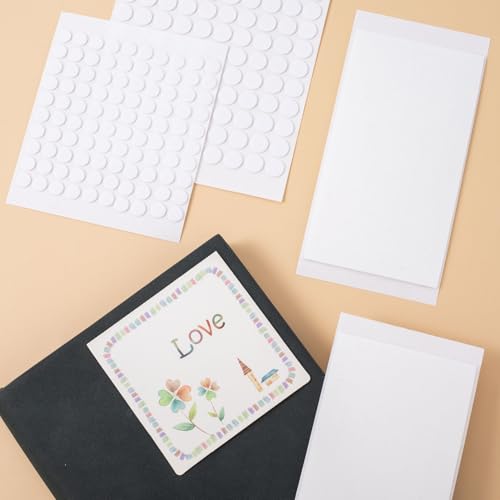 Joez Wonderful 4 Sheets Foam Adhesive Squares, 4 Sizes, White - style: 4 Sheets (6mm+12mm, 8mm+10mm)