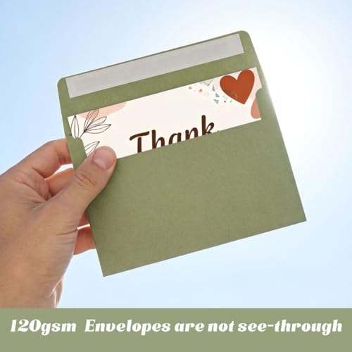 Sage Green 50 Pack A4 Envelopes, 4x6 Invitation Envelopes, Self Seal Envelopes Printable, for Weddings, Greeting Cards, Photos, Postcards, Mailing, Party - color: Sage Green, size: 50 Pack A4 Envelopes (4.72x6.50in)