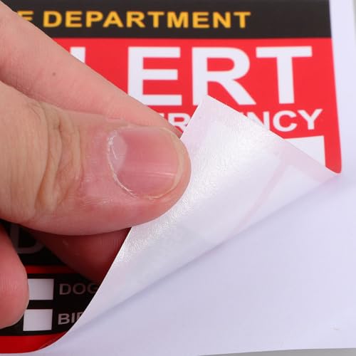 Emergency Alert Stickers Self-Adhesive Window & Door Decals
