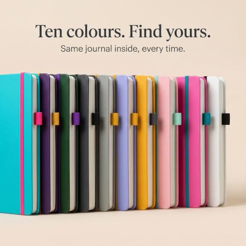 Bullet Dotted Journal Dot Grid Notebook | B5 Daily Journaling Notebooks for Personal Writing, Work, Women | 120gsm Thick Paper, Hard cover, Lay Flat Binding | B5 < 8.5 x 11 Cuaderno Libretas de apuntes - color: Aqua, style: Pro (120gsm)