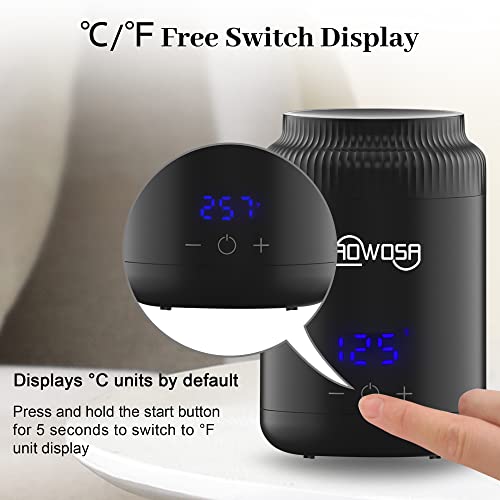 Portable Waxing Pot Warmer Professional Digital Wax Heater for Hair Removal | Mini Waxing Pot for Wax Bean Wax Block, Rapid Heating, 200ml Non-stick Pot, ℃/℉ Switchable Display, 100 Brow Sticks, Black - color: Black-Single Pot-200ml