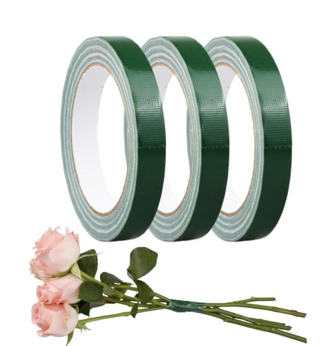 3 Rolls Waterproof Floral Tape Flower Tape for Bouquet Stem Wrapping and Floral Crafts (5/8 in) - size: 5/8 in