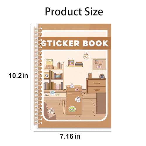 B5 Reusable Sticker Collecting Book Blank Sticker Album (Style G Khaki) - color: Style G Khaki