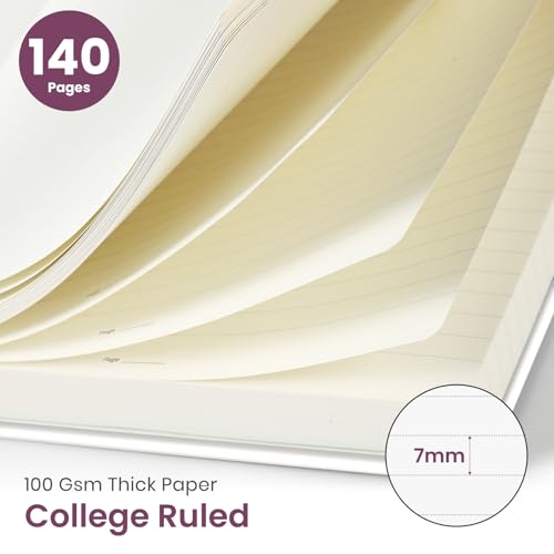 Taja Aesthetic Journal for Women, A5 Hardcover Spiral Notebook, College Ruled Lined Journal for Writing & Note Taking, 140 Pages, Vineyard Birds - color: C-Vineyard Birds