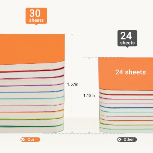 Gwybkq Small Notebook 60 Pack (30Sheets/60Pages) Pocket Notebooks Lined - color: 60 Packs Lined&Colorful Cover, style: Ruled/Lined