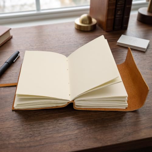 MAD MUNKEE Handmade Stone Design Leather Journal 4x6 Vintage Writing Diary - color: Red, size: 4X6 Inches
