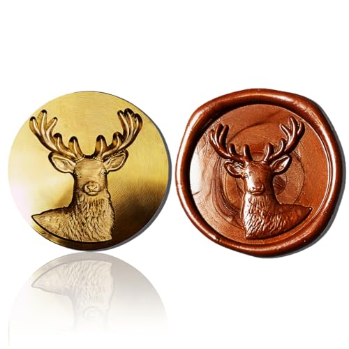 Mceal Wax Seal Stamp Head, 3D Embossed Relief for DIY Crafts, Wedding Invitations, Gift Wrapping,Animal Pet & Beasts Collection Deer - style: Deer
