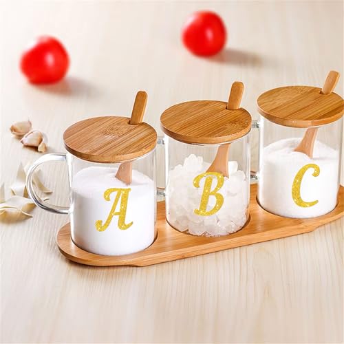10 Sheets Gold Letter Stickers Glitter 520 Pcs Capital Alphabet Stickers - color: Gold
