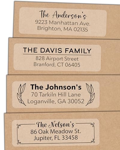 Personalized Clear Return Address Labels - Custom Matte Clear Address Stickers on Sheets (100-1000 Labels)