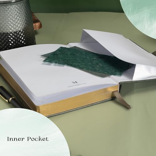 MGGAO Lined Journal Notebook for Women Men, A5 Aesthetic Notebook - color: Deep Green, size: Lined