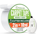 Rabenda Double Sided Carpet Tape for Area Rugs, Includes Anti Stick Cutter