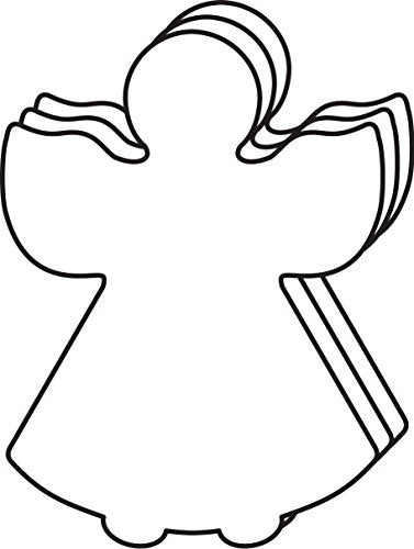 SHAPES ETC. 5.5" x 5.5" Angel Creative Foam Cut-Outs, White, 15-Count - color: White Foam Angel