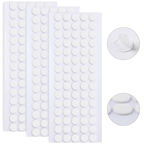 JANYUN 225 Pcs Double Sided Sticky Dot Stickers Putty Clear Sticky Tack - size: 0.39" Round