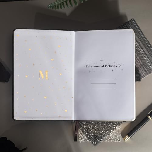 MGGAO Lined Journal Notebook for Women Men, A5 Aesthetic Notebook - color: Black, size: Lined